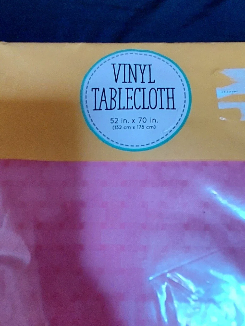 Mainstream Barbie Girl Pink Tone on Tone Pattern Vinyl Flannel Tablecloth 52x70
